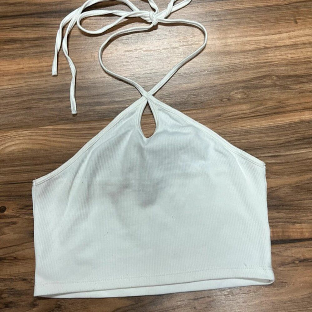 Zara small white crop top‎
